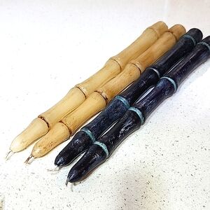 Candles, 10 inch Skeleton Bones Taper Candles,  New. Set of 4.